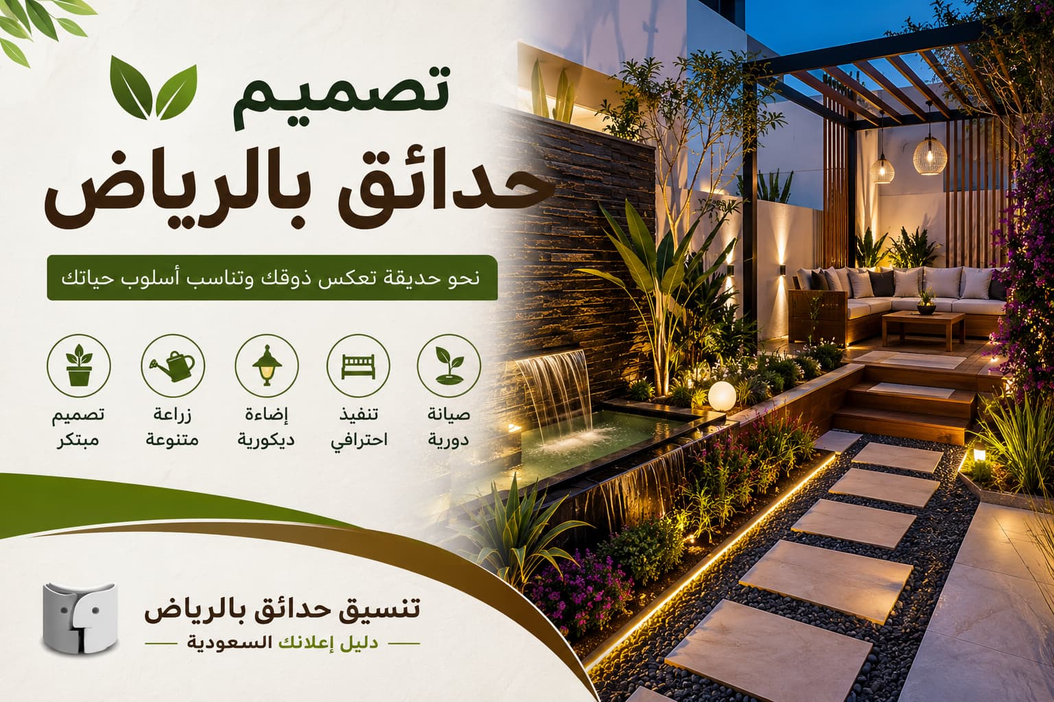 تصميم حدائق بالرياض