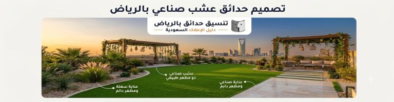 تصميم حدائق عشب صناعي بالرياض بأحدث التصاميم العصرية