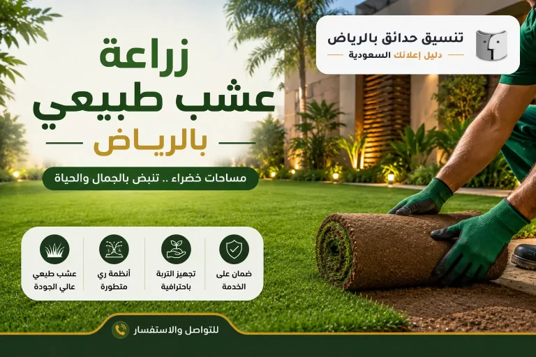 زراعة عشب طبيعي بالرياض | دليل متكامل لإنشاء مساحات خضراء جذابة